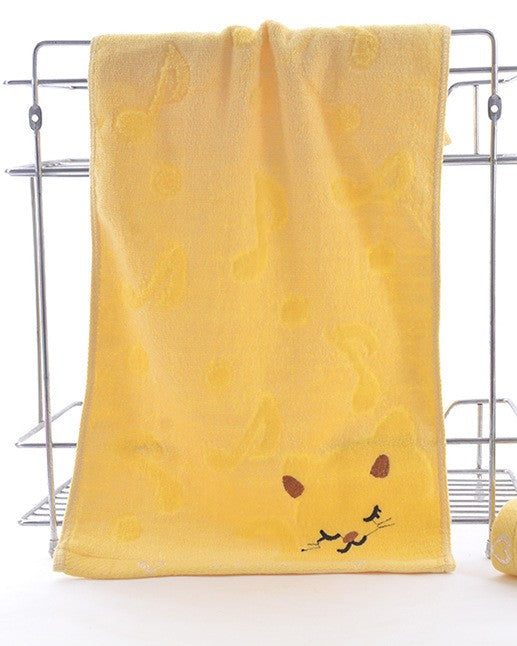 Bamboo Fiber Kitten Face Bath Towels - Cutest kids 