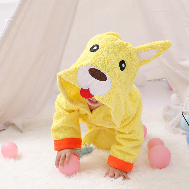 Cartoon Cute Animal Modeling Baby Bath Towels Baby Bathrobes Cotton Children's Bathrobes Baby Hooded - Cutest kids 