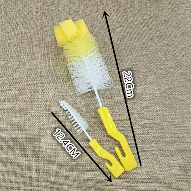 Small Baby Bottle Brush, Baby Nipple Brush, Two-Piece Nylon Glass Bottle Brush - Cutest kids 