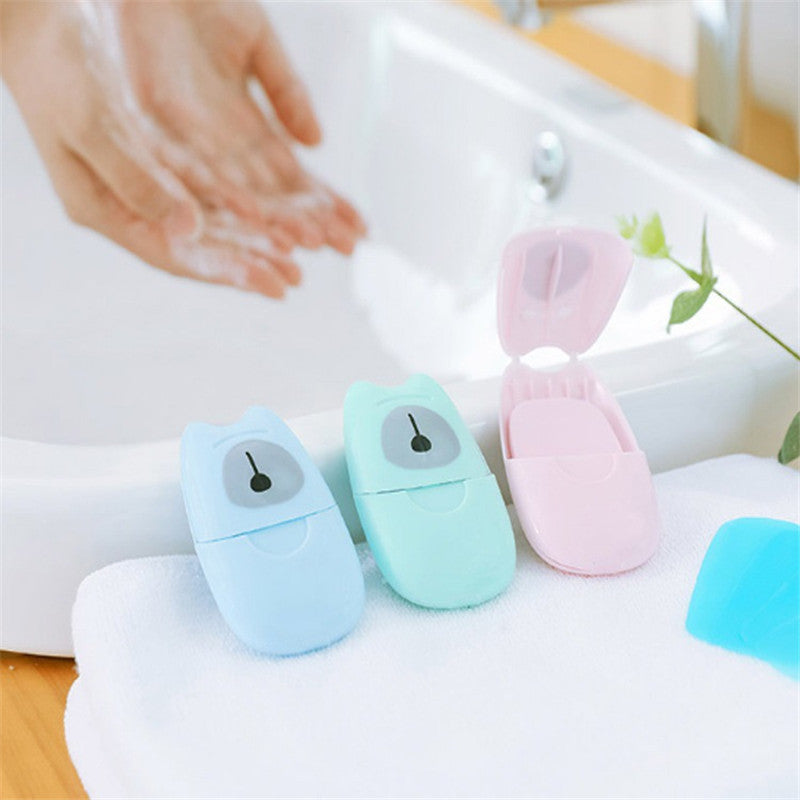 Disposable Soap Paper Travel Supplies Soap Flakes Creative Travel Outdoor Soap Box Portable Soap Paper Flakes - Cutest kids 