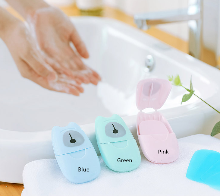 Disposable Soap Paper Travel Supplies Soap Flakes Creative Travel Outdoor Soap Box Portable Soap Paper Flakes - Cutest kids 