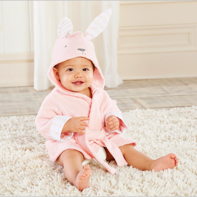 Cartoon Cute Animal Modeling Baby Bath Towels Baby Bathrobes Cotton Children's Bathrobes Baby Hooded - Cutest kids 