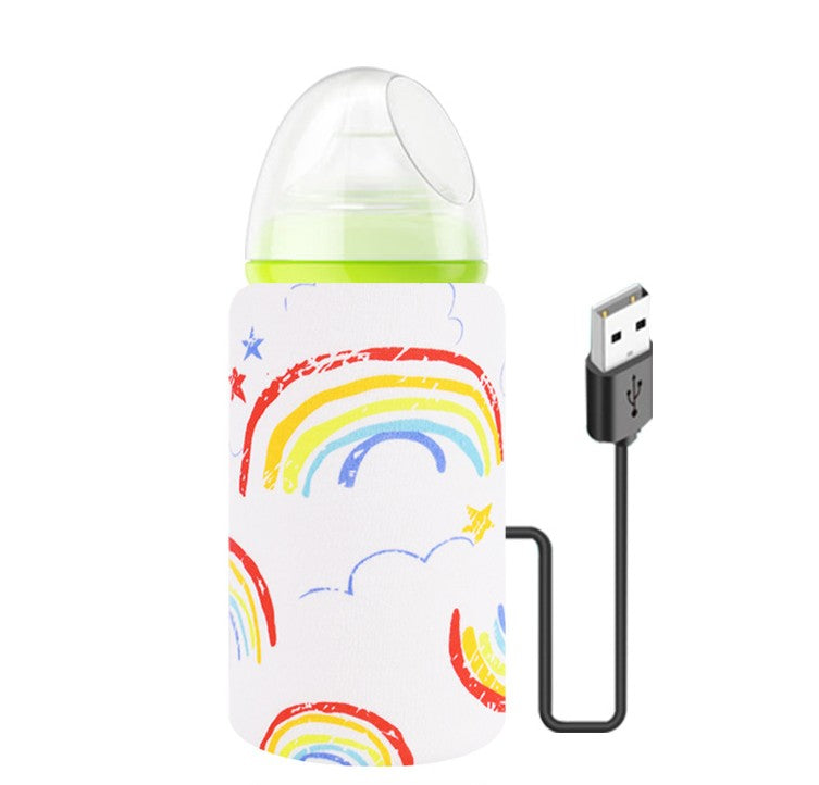 Baby Baby Bottle Insulation Cover USB Portable Thermal Bag Thickened Feeding Bottle Cover - Cutest kids 