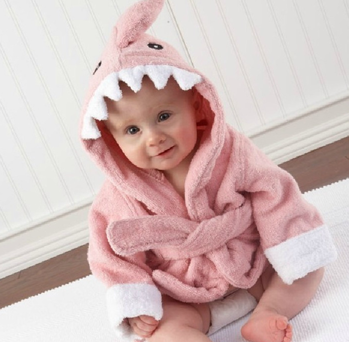 Cartoon Cute Animal Modeling Baby Bath Towels Baby Bathrobes Cotton Children's Bathrobes Baby Hooded - Cutest kids 