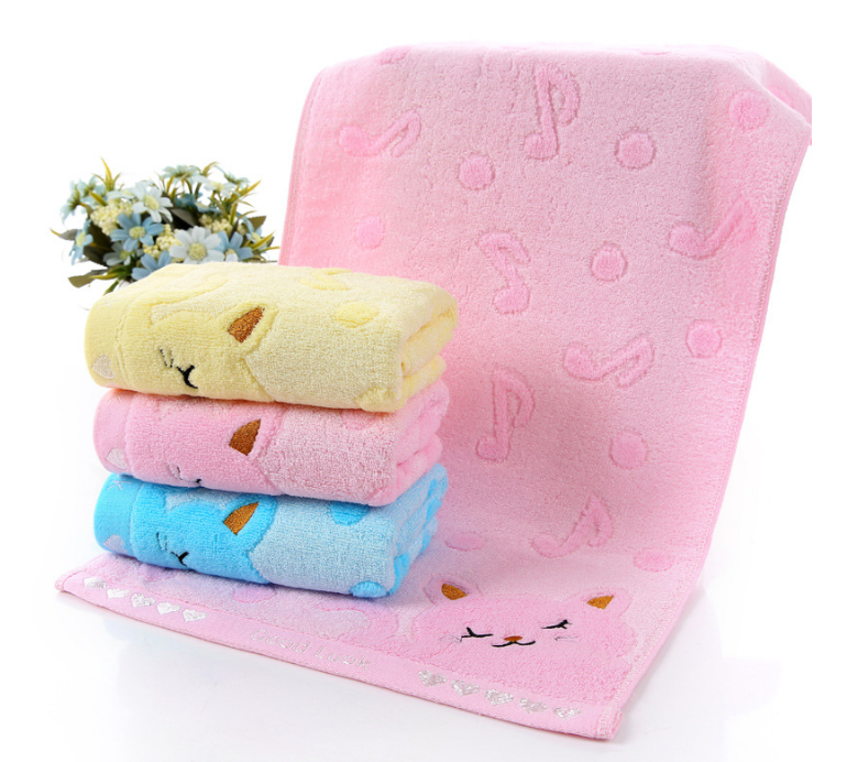 Bamboo Fiber Kitten Face Bath Towels - Cutest kids 