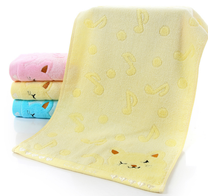 Bamboo Fiber Kitten Face Bath Towels - Cutest kids 