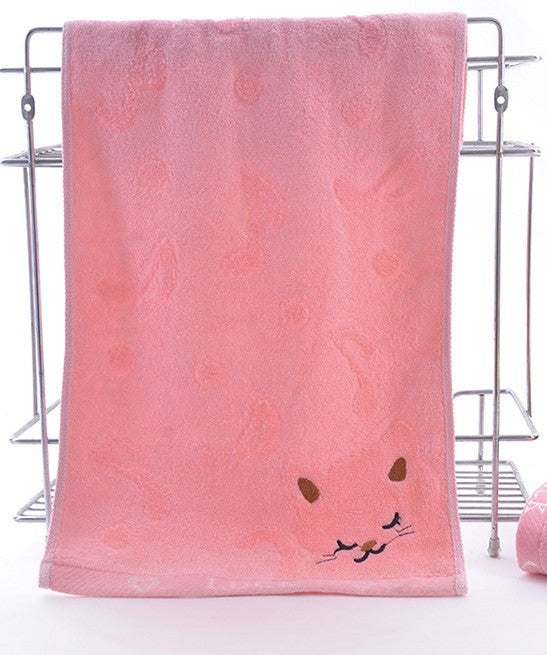 Bamboo Fiber Kitten Face Bath Towels - Cutest kids 