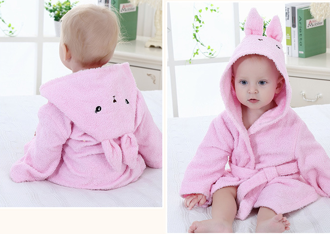 Cartoon Cute Animal Modeling Baby Bath Towels Baby Bathrobes Cotton Children's Bathrobes Baby Hooded - Cutest kids 