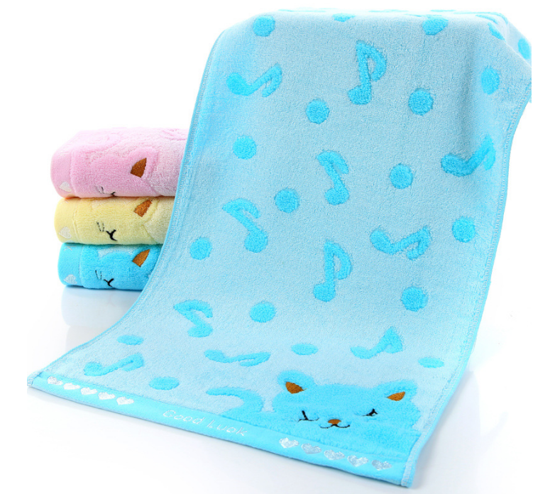 Bamboo Fiber Kitten Face Bath Towels - Cutest kids 