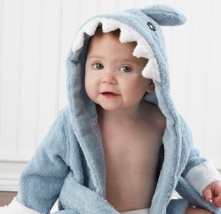 Cartoon Cute Animal Modeling Baby Bath Towels Baby Bathrobes Cotton Children's Bathrobes Baby Hooded - Cutest kids 