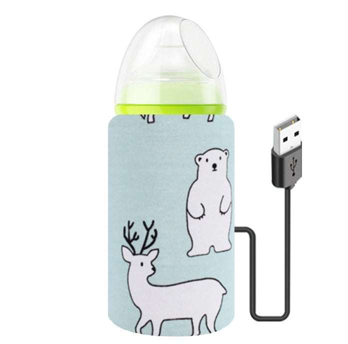 Baby Baby Bottle Insulation Cover USB Portable Thermal Bag Thickened Feeding Bottle Cover - Cutest kids 