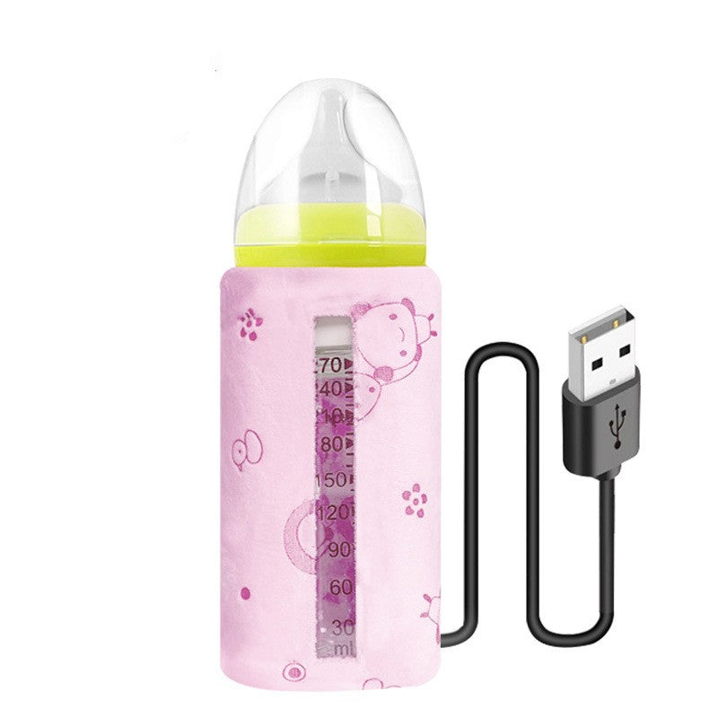 Baby Baby Bottle Insulation Cover USB Portable Thermal Bag Thickened Feeding Bottle Cover - Cutest kids 