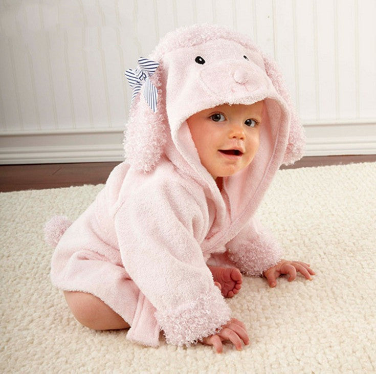 Cartoon Cute Animal Modeling Baby Bath Towels Baby Bathrobes Cotton Children's Bathrobes Baby Hooded - Cutest kids 