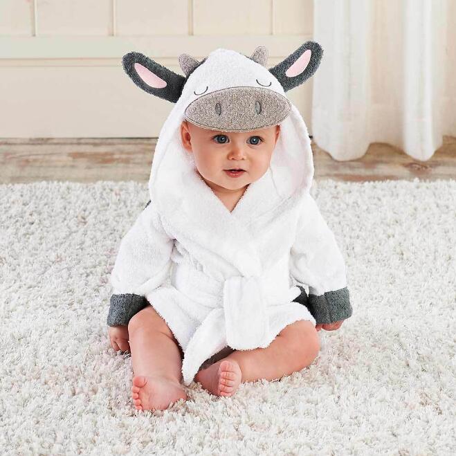 Cartoon Cute Animal Modeling Baby Bath Towels Baby Bathrobes Cotton Children's Bathrobes Baby Hooded - Cutest kids 