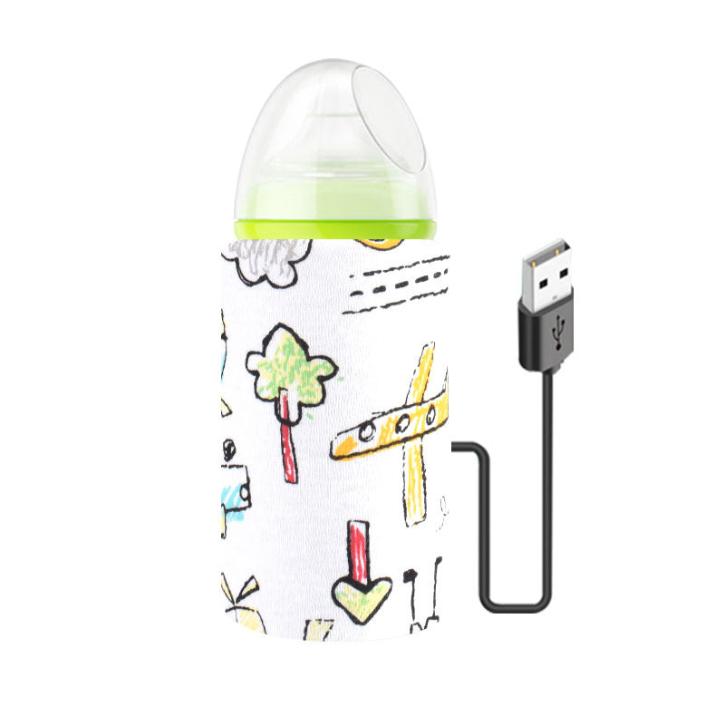 Baby Baby Bottle Insulation Cover USB Portable Thermal Bag Thickened Feeding Bottle Cover - Cutest kids 