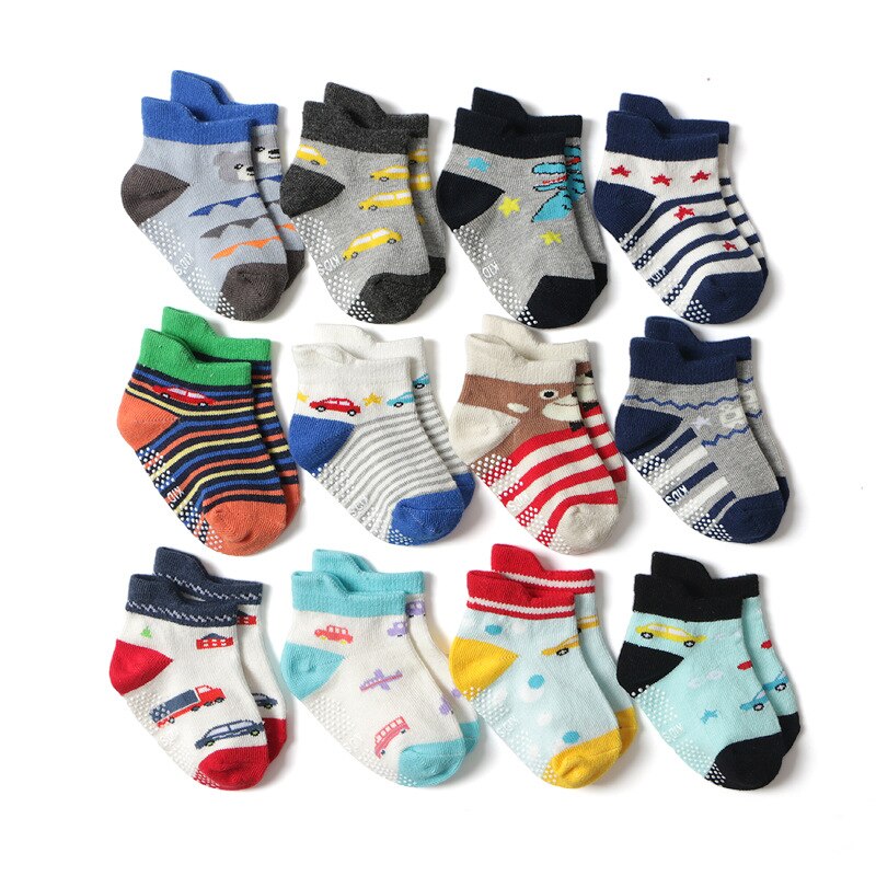 Kids Socks Baby Girl Anti-Slip Boy Elastic Knit Cotton - Cutest kids 