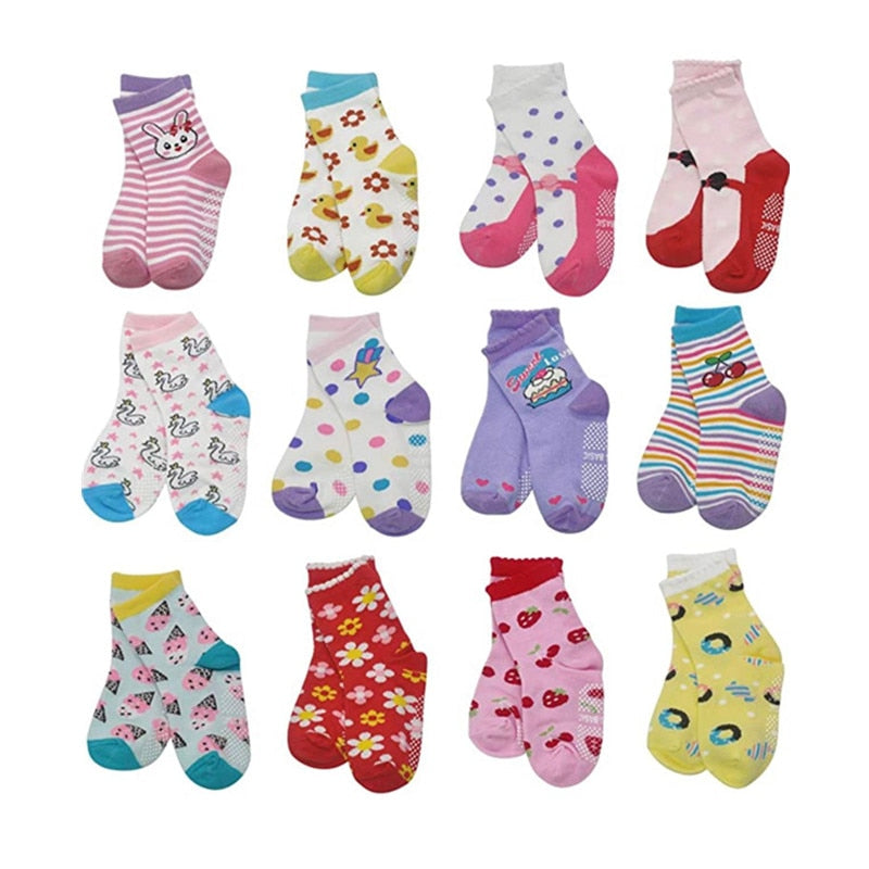 Kids Socks Baby Girl Anti-Slip Boy Elastic Knit Cotton - Cutest kids 