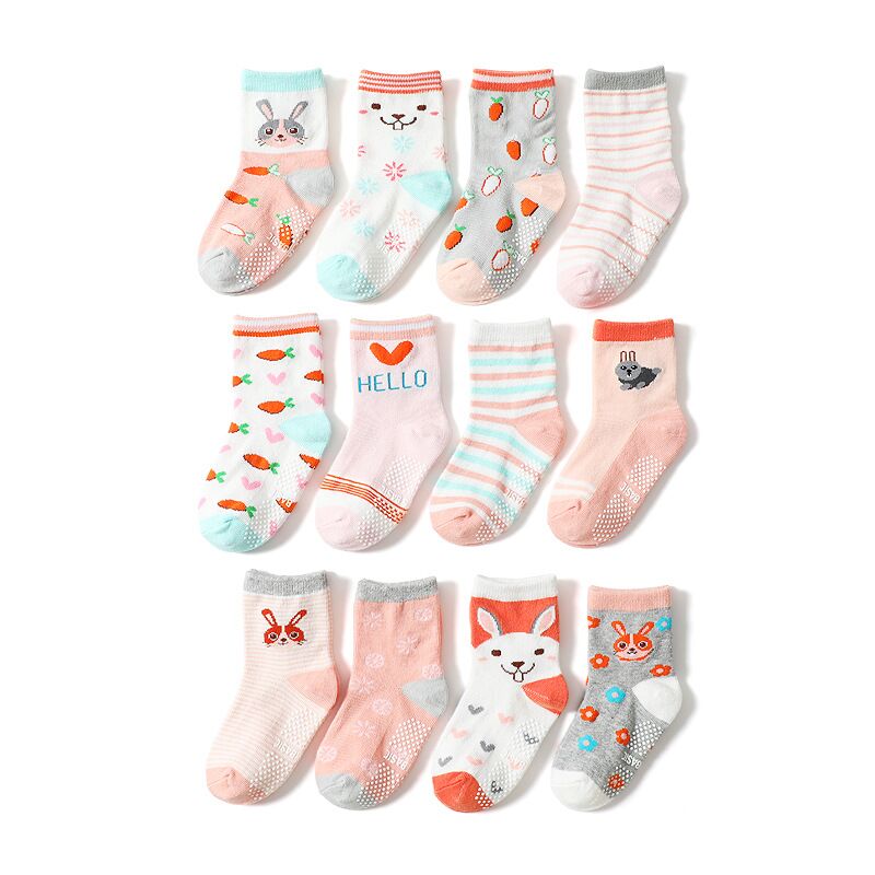 Kids Socks Baby Girl Anti-Slip Boy Elastic Knit Cotton - Cutest kids 