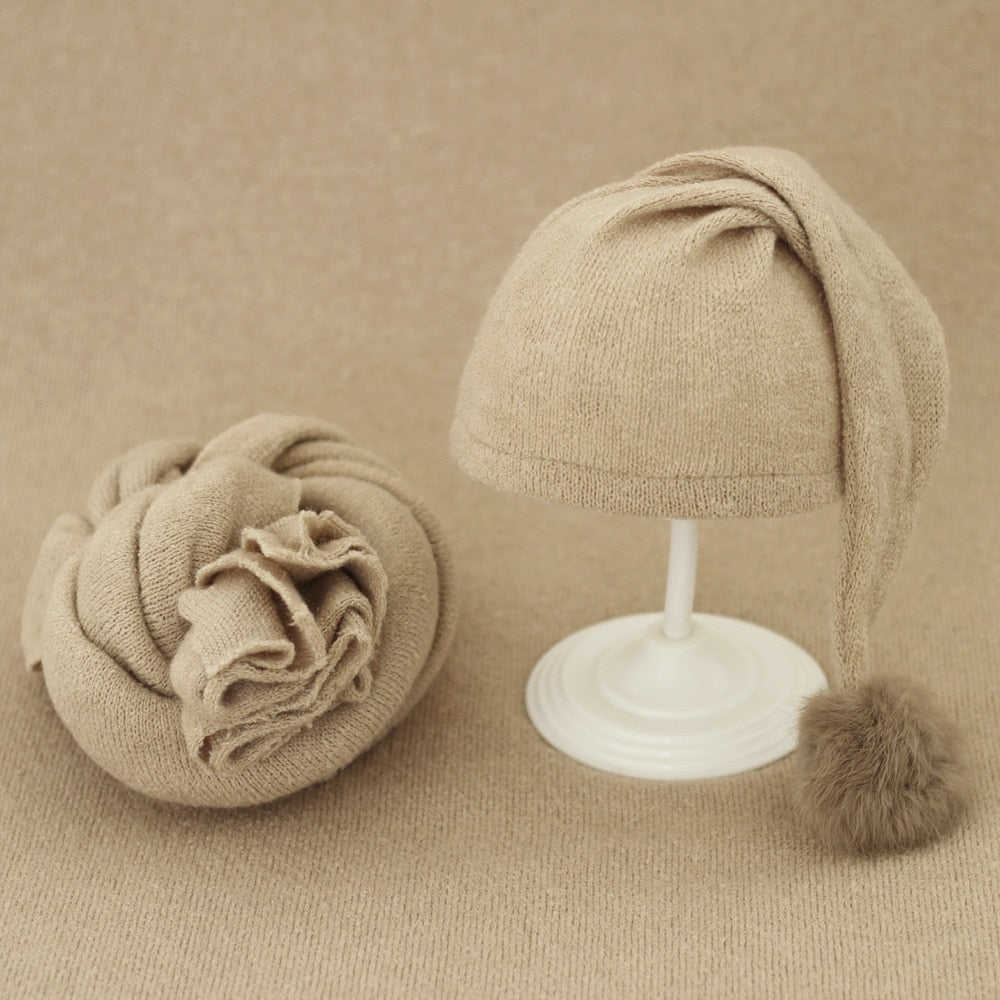 2pcs Wrap Hat Sets Newborn - Cutest kids 