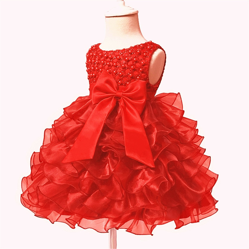 Infant Beading Flower Baby Girl Dress For Wedding Party - Cutest kids 