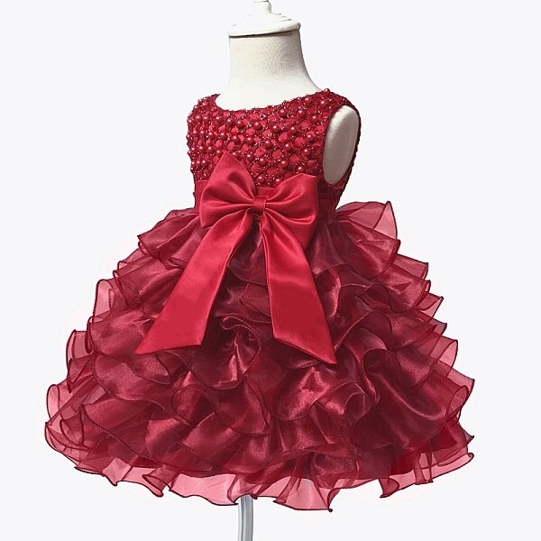 Infant Beading Flower Baby Girl Dress For Wedding Party - Cutest kids 