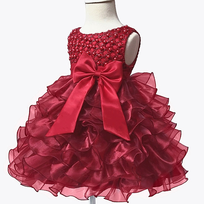 Infant Beading Flower Baby Girl Dress For Wedding Party - Cutest kids 