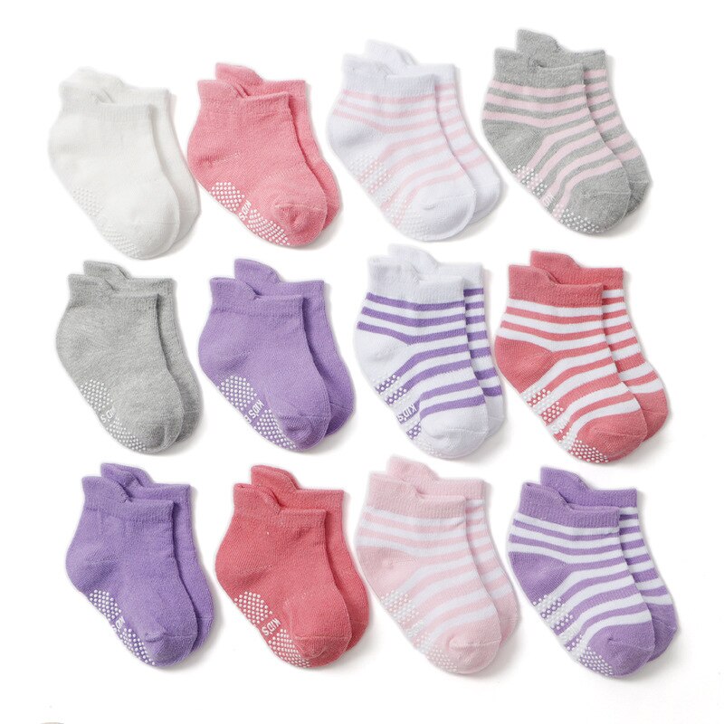 Kids Socks Baby Girl Anti-Slip Boy Elastic Knit Cotton - Cutest kids 