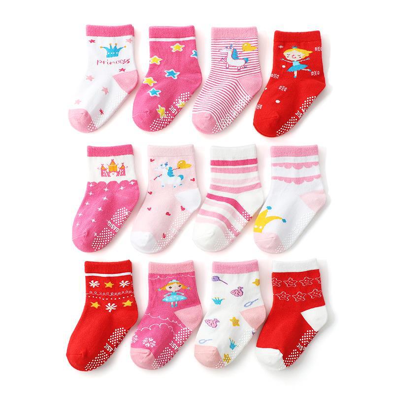 Kids Socks Baby Girl Anti-Slip Boy Elastic Knit Cotton - Cutest kids 