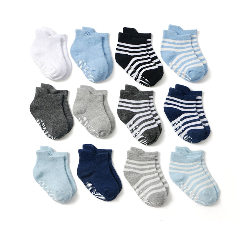 Kids Socks Baby Girl Anti-Slip Boy Elastic Knit Cotton - Cutest kids 