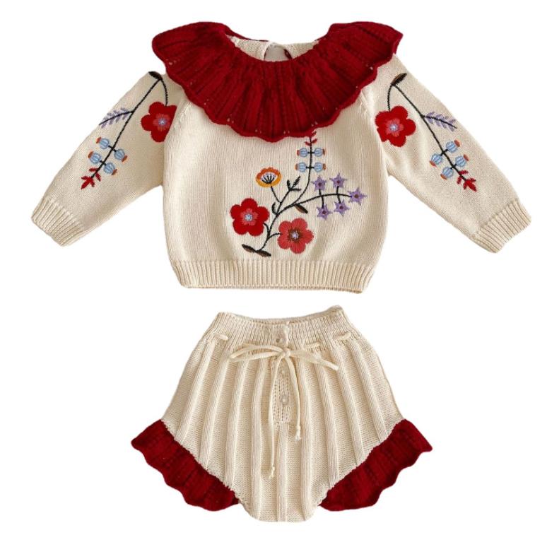 New Spring Autumn Infant Baby Girls Knit Long Sleeve Flower Coat - Cutest kids 